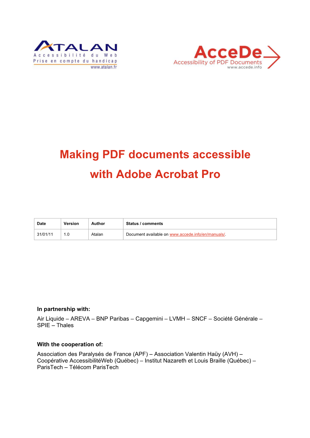 Making PDF Documents Accessible with Adobe Acrobat Pro