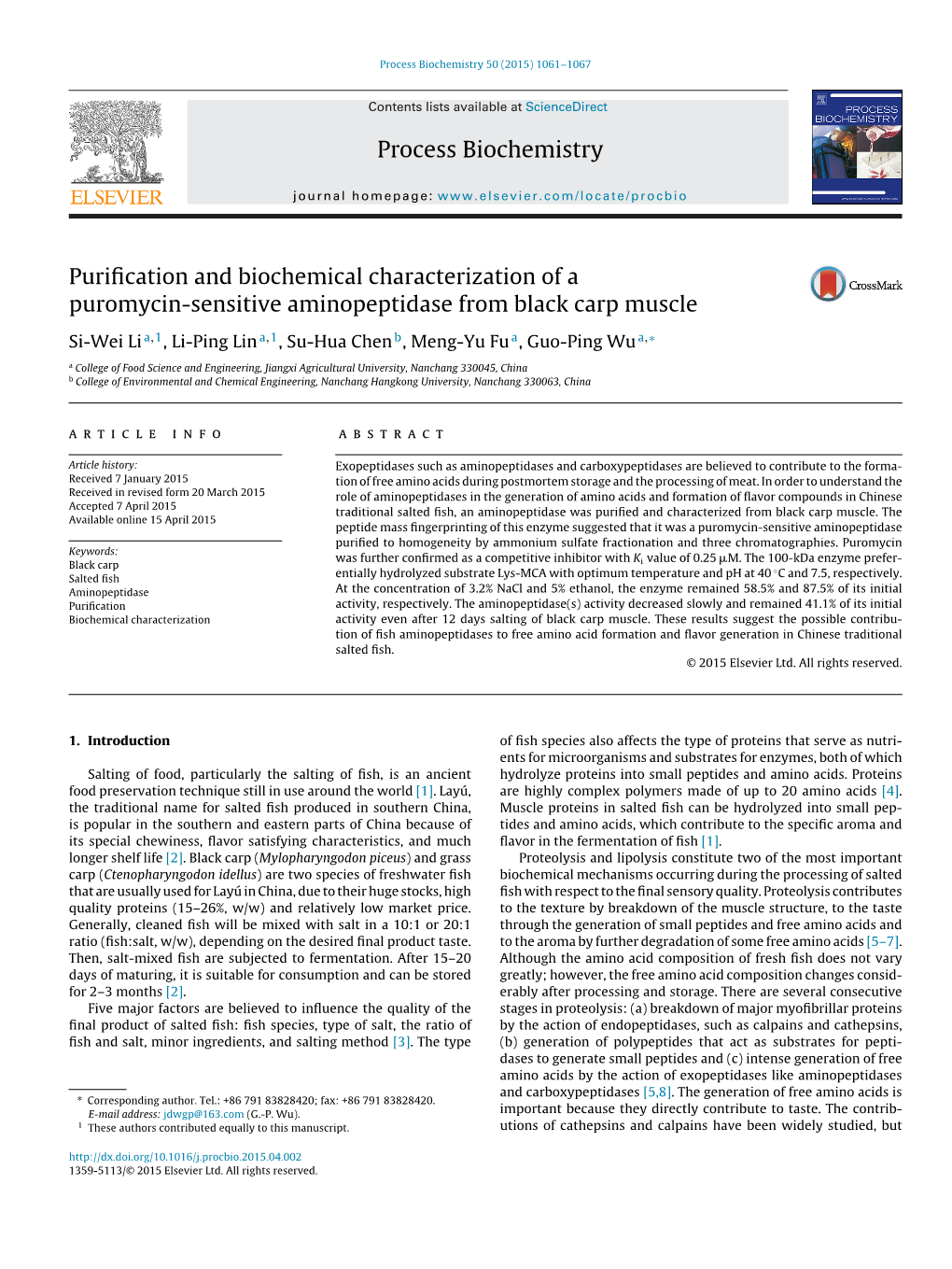 Purification and Biochemical Characterization of a Puromycin