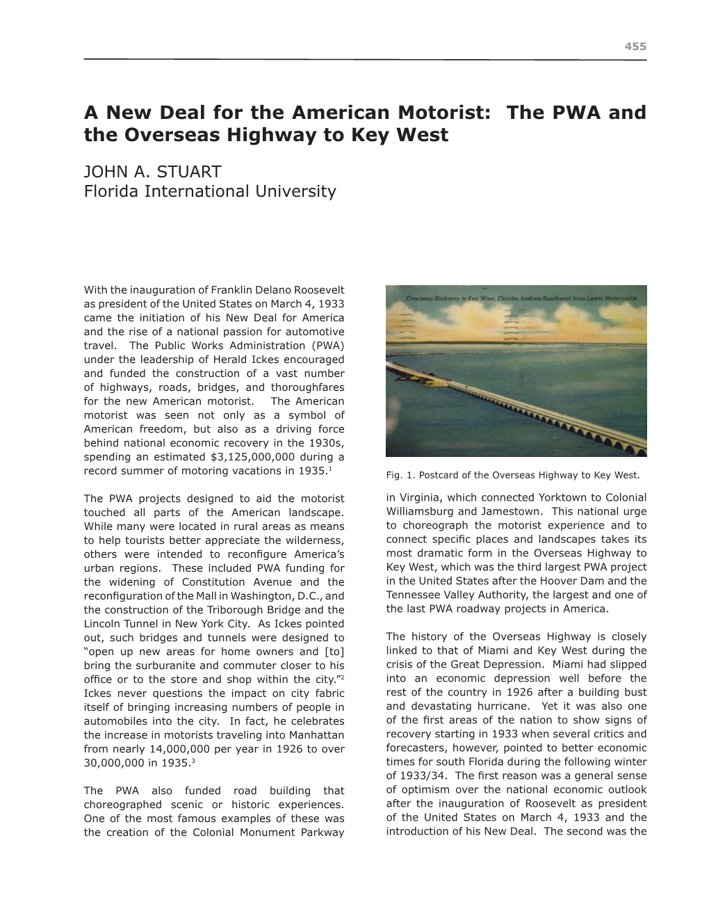 The PWA and the Overseas Highway to Key West