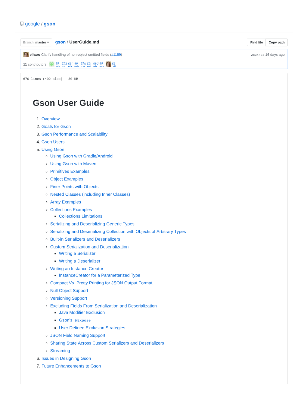 Gson User Guide