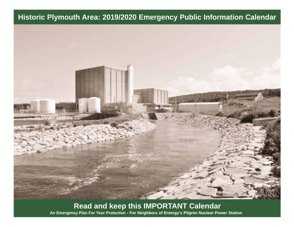 Historic Plymouth Area: 2019/2020 Emergency Public Information Calendar