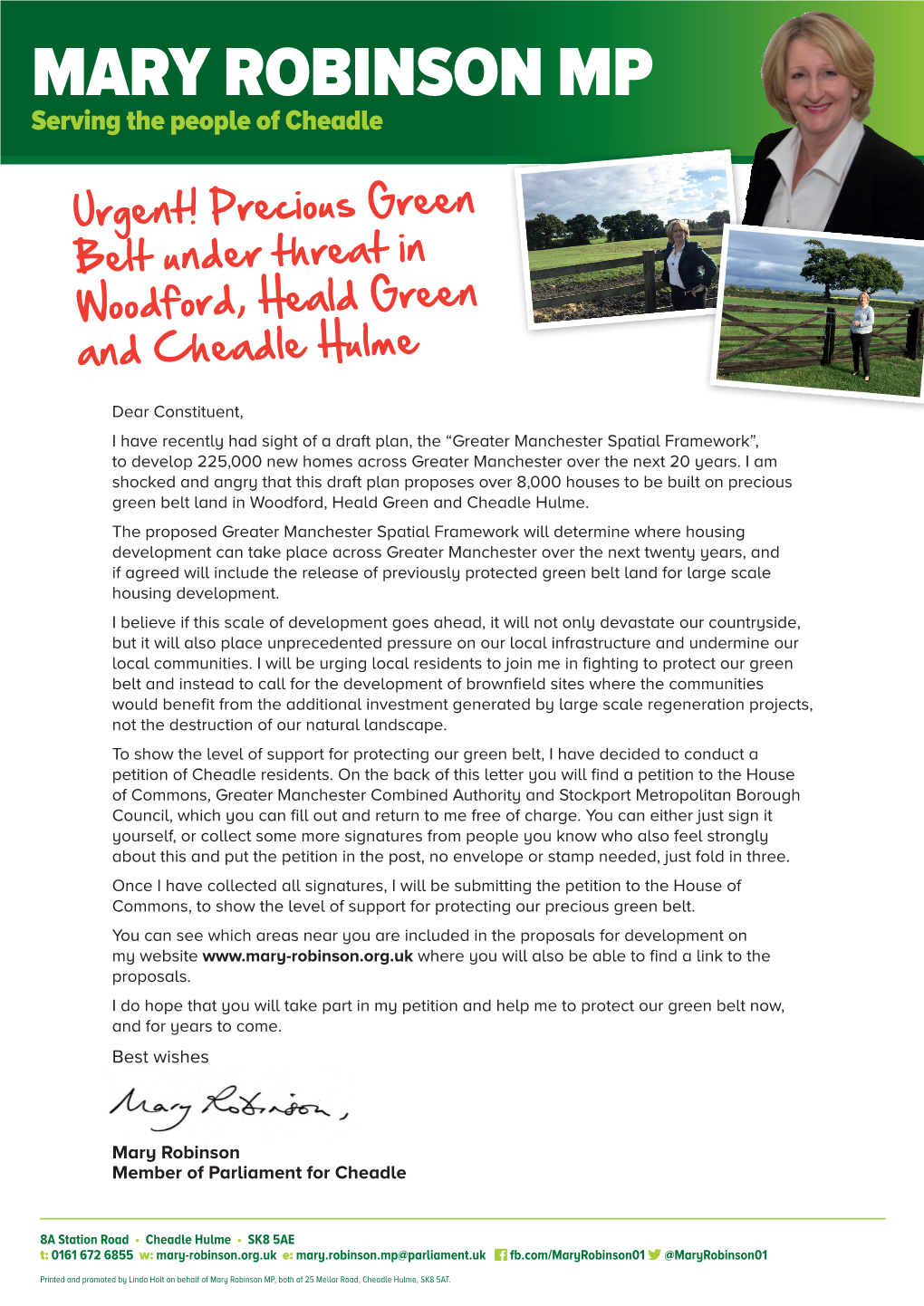 Greenbelt Petition Letter V2.Indd