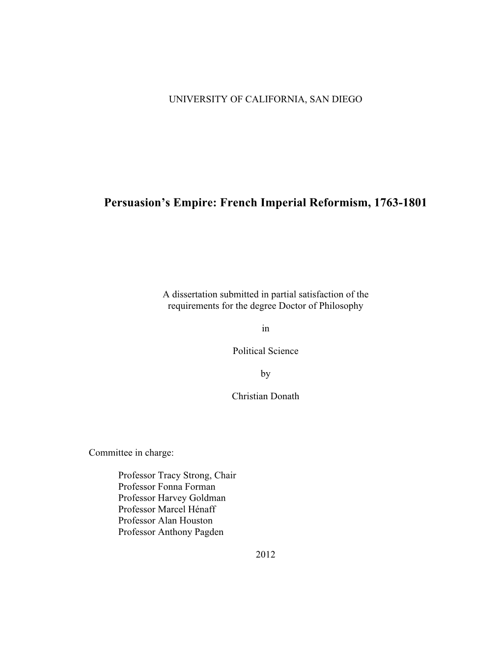 Donath Dissertation