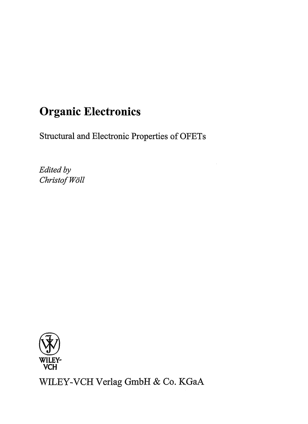 Organic Electronics