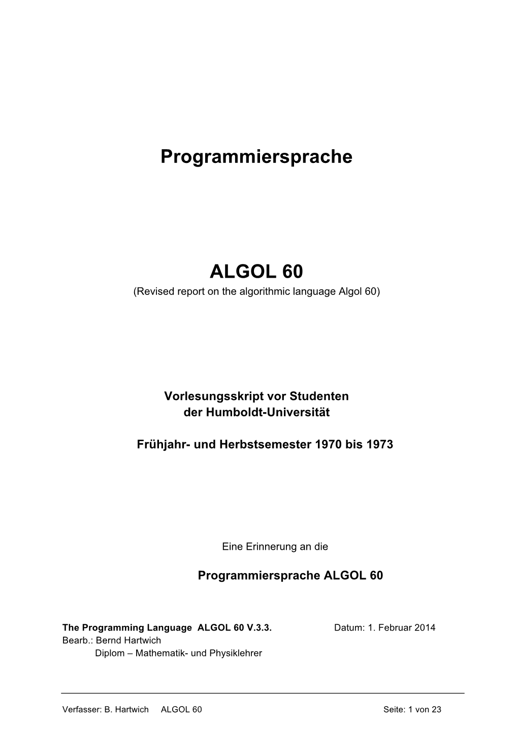 Algol-60 V3.3