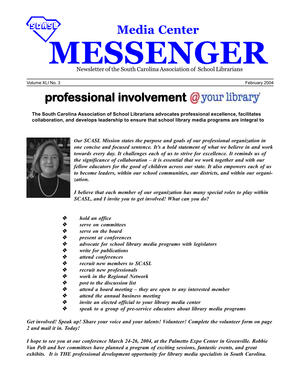 February 2004 Professional Involvement