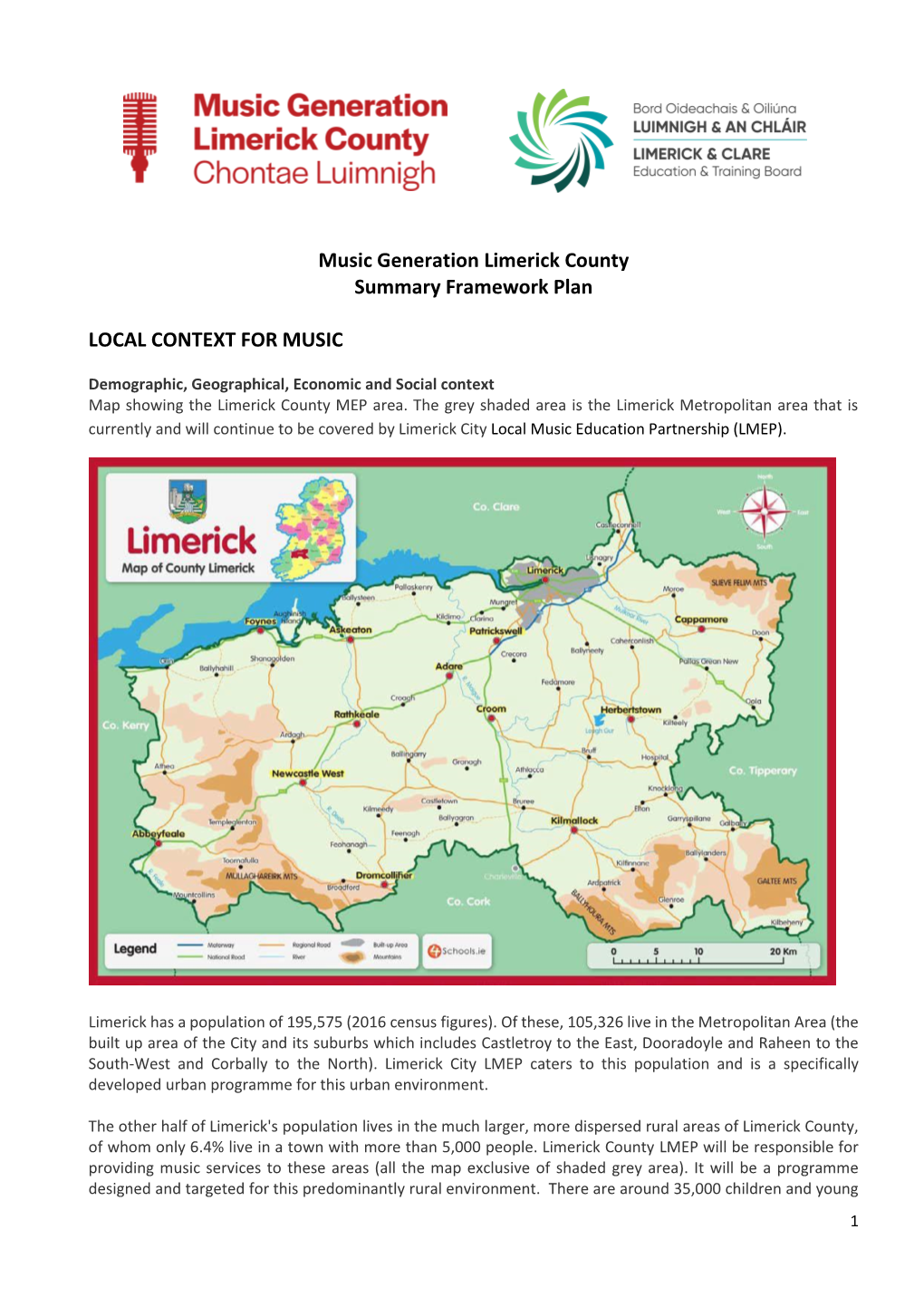 Music Generation Limerick County Summary Framework Plan LOCAL
