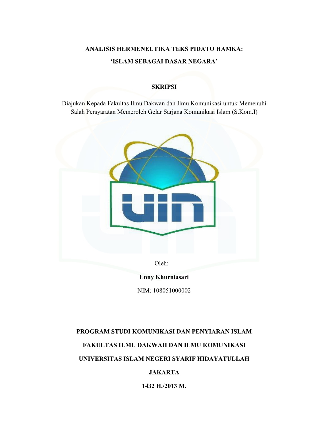 Analisis Hermeneutika Teks Pidato Hamka