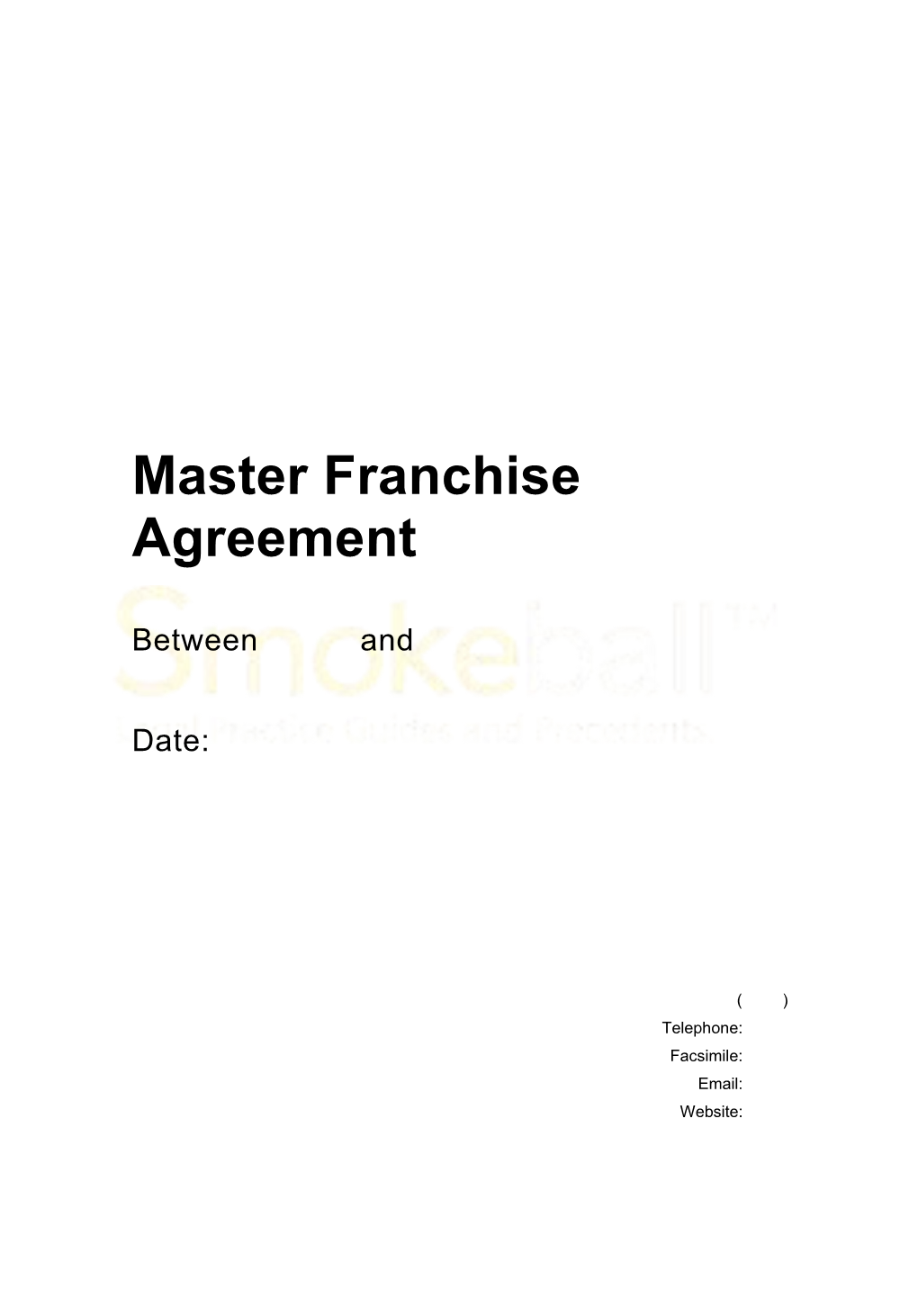 OSCU=44937001 ST=Fed DE=False Master Franchise Agreement - KAL FED FRA 006