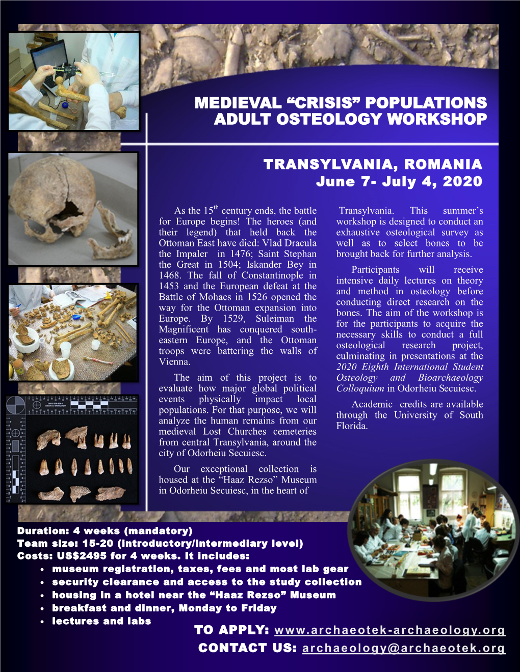 Medieval “Crisis” Populations Adult Osteology Workshop