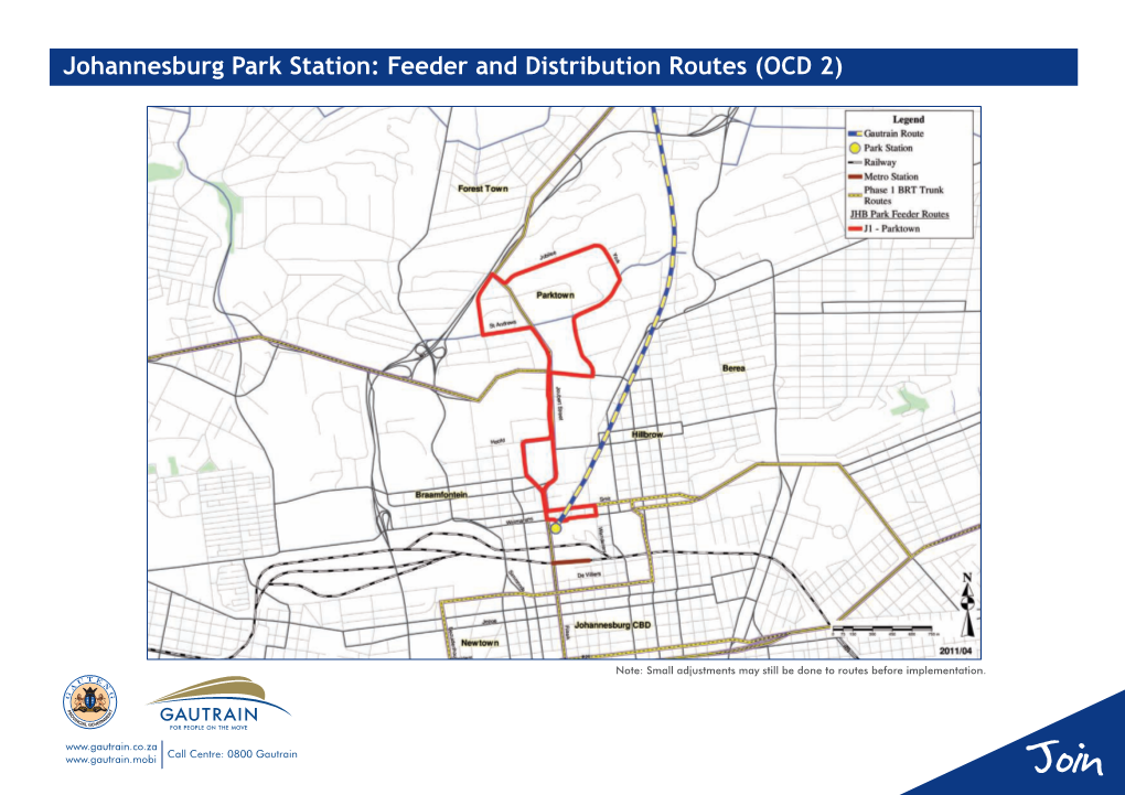 Johannesburg Park Station: Feeder and Distribution Routes (OCD 2)