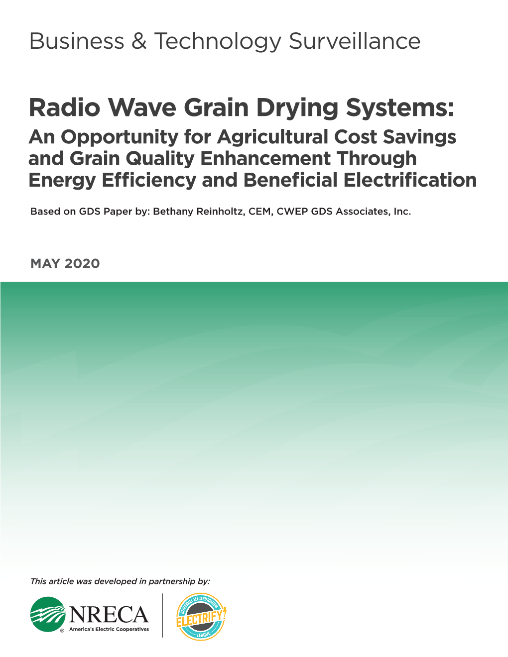 Radio Wave Grain Drying Systems: an Opportunity for Agricultural Cost Savings and Grain Quality Enhancement Through Energy Efficiency and Beneficial Electrification