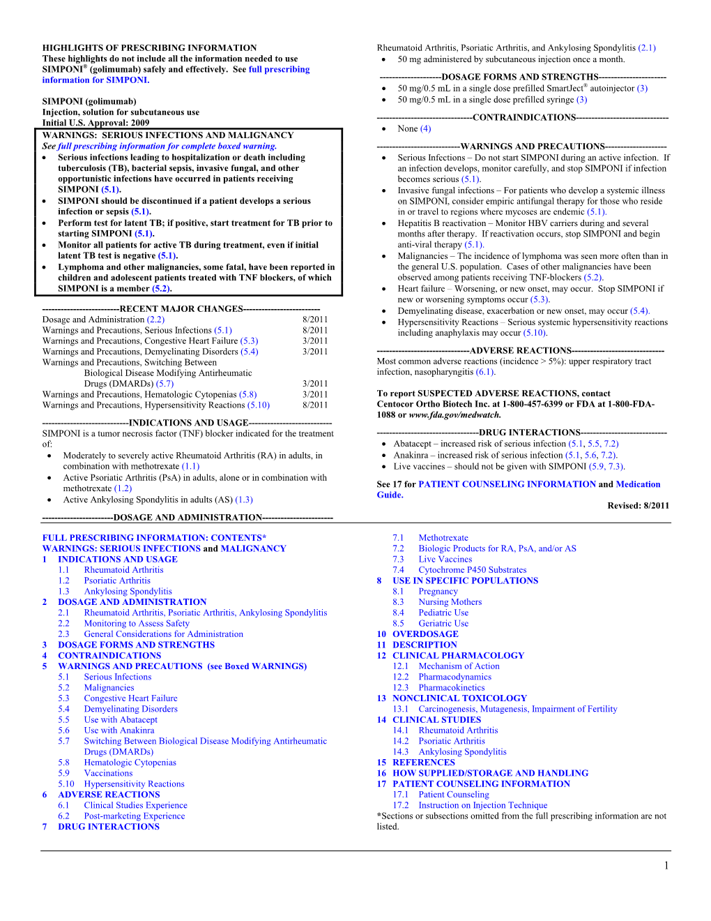 Golimumab) Safely and Effectively