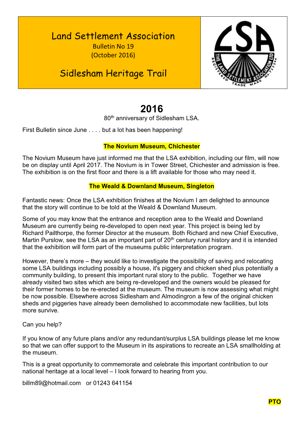 Land Settlement Association Sidlesham Heritage Trail