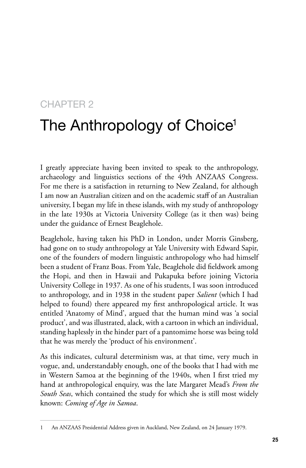 The Anthropology of Choice1