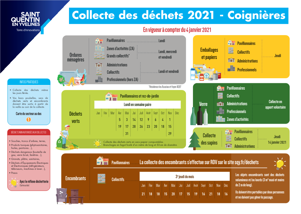 Coignières-Calendrier-Collecte-Hebdo 2021.Indd
