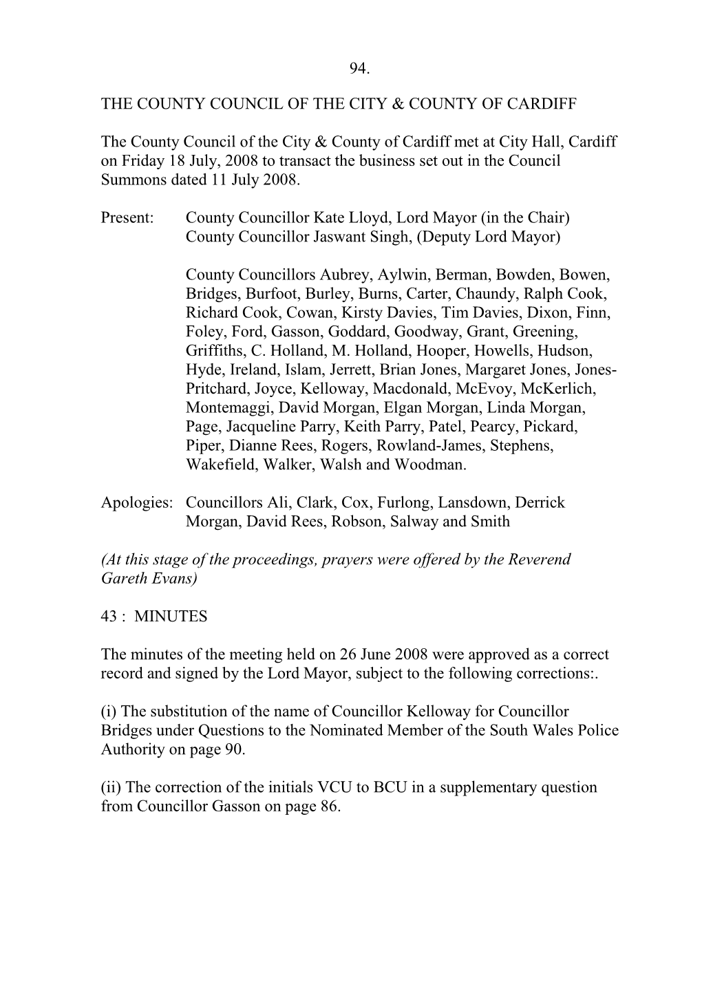 Council Minutes 18/07/08 (208K)