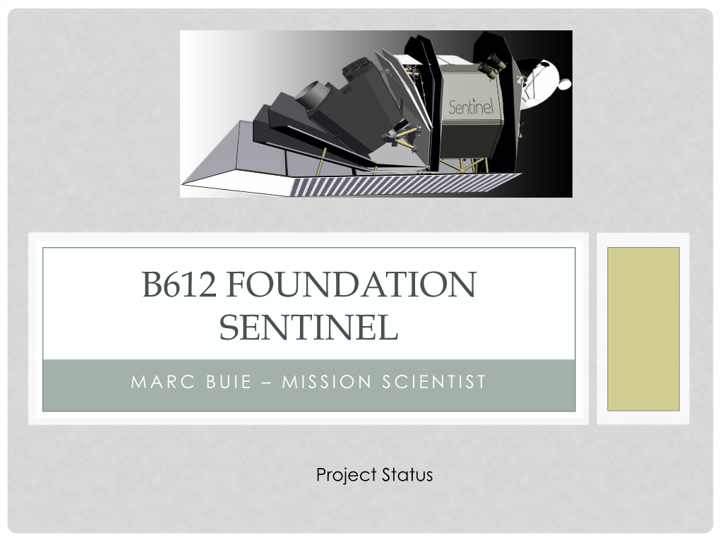 B612 Foundation Sentinel