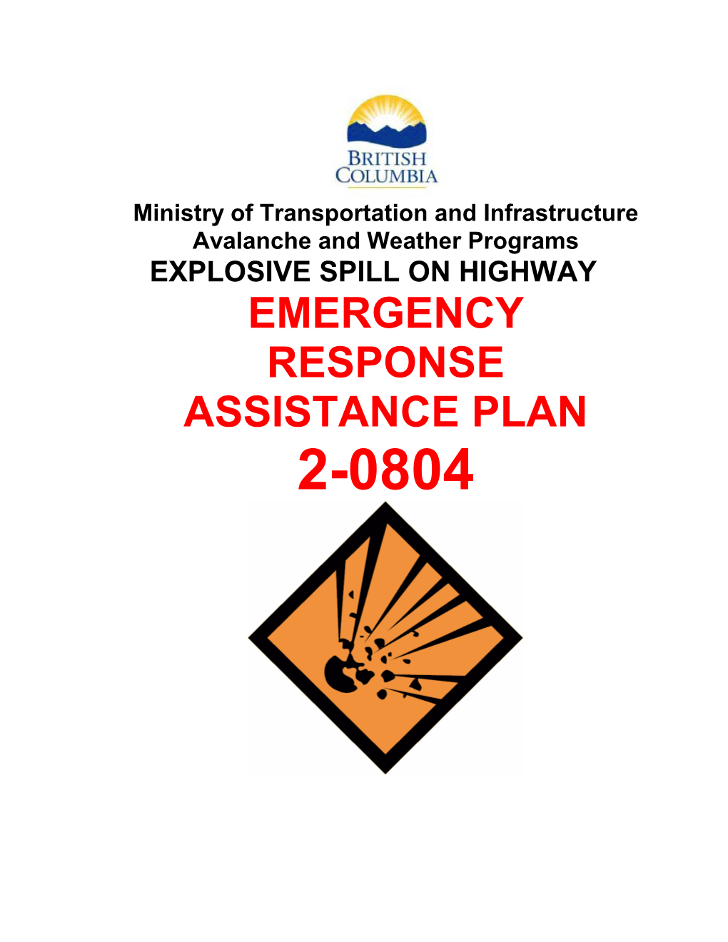 Emergency Response Assistance Plan 2-0804