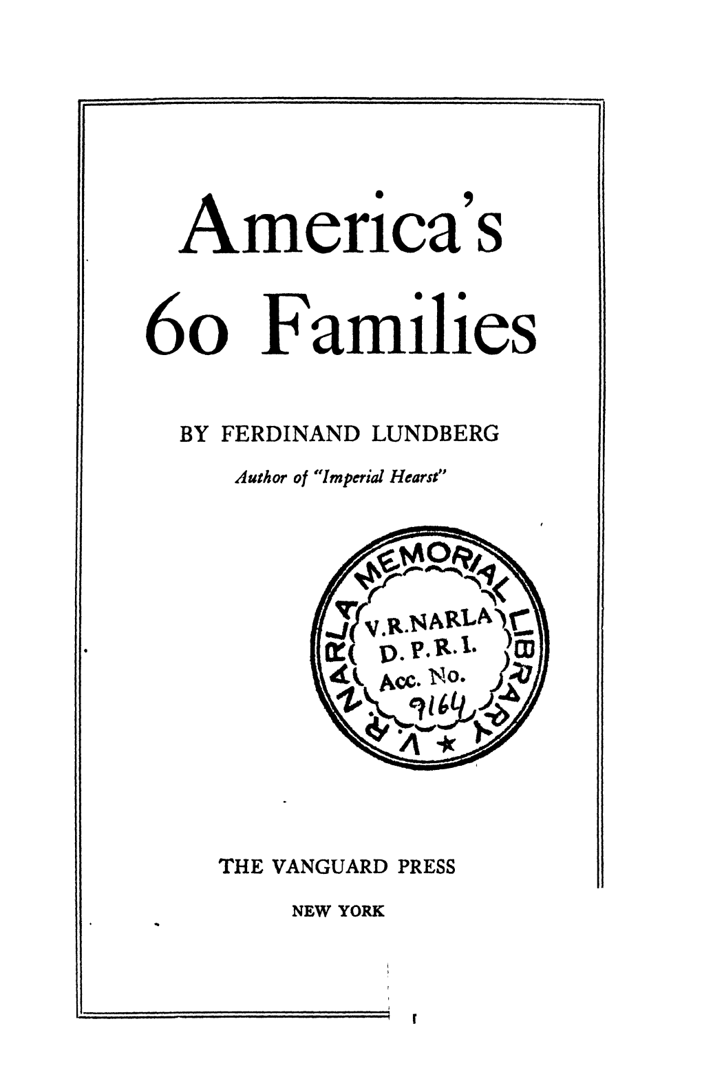 America's Sixty Families