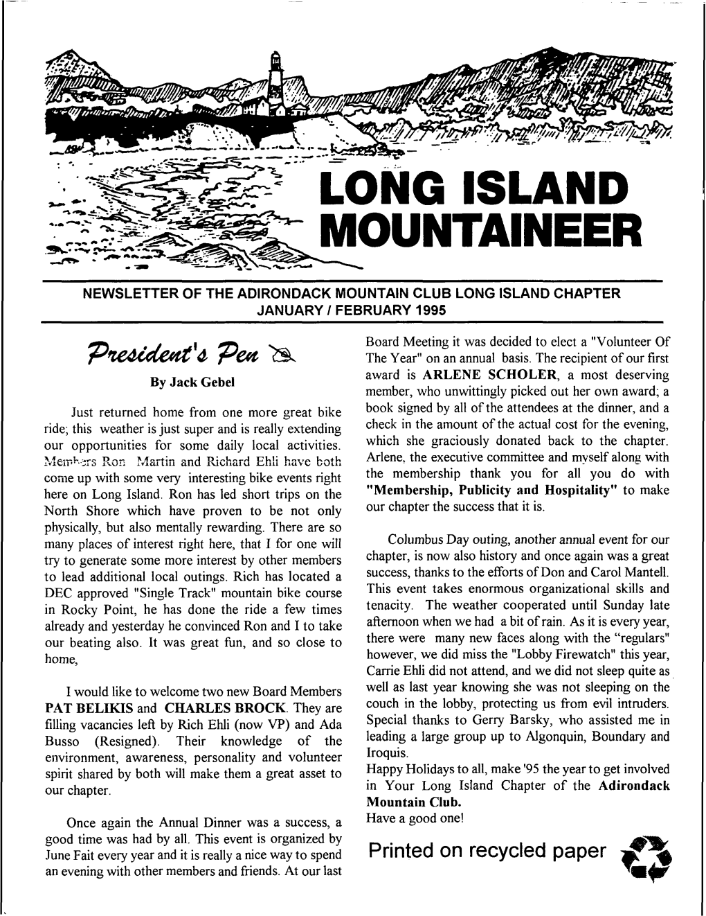 Longislandmountaineer Newsletter