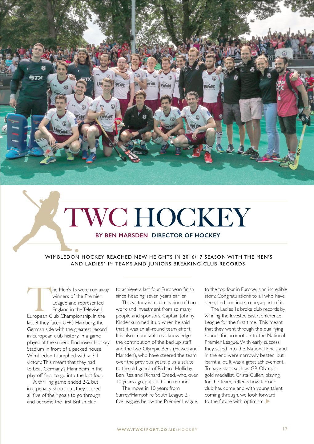 Twc Hockey by Ben Marsden Director of Hockey