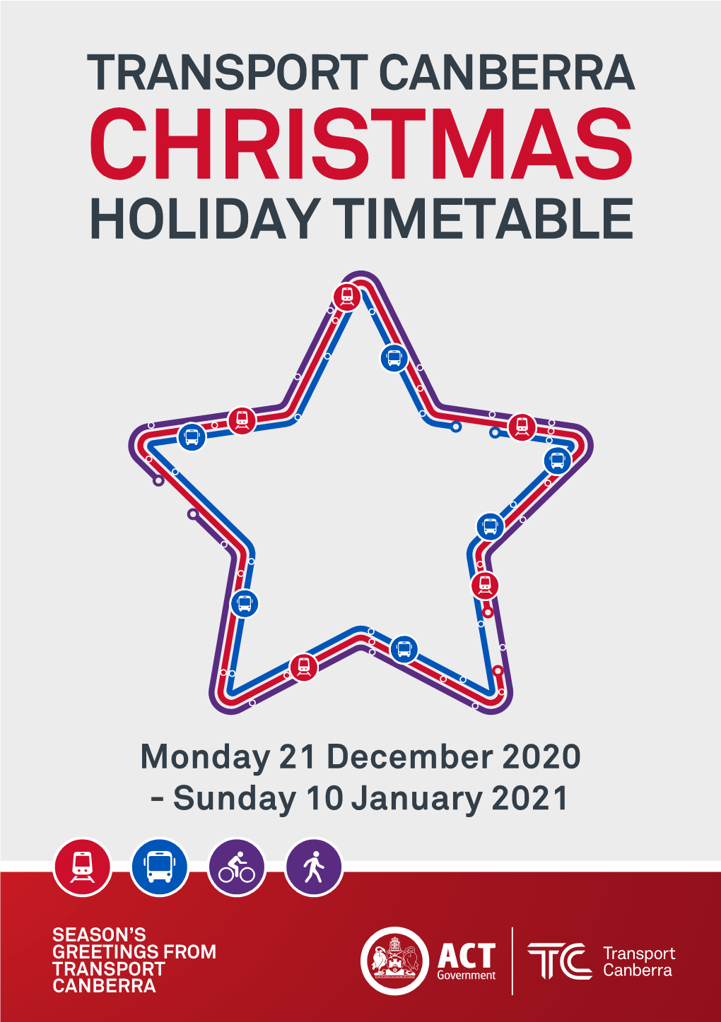 Christmas Holiday Timetable