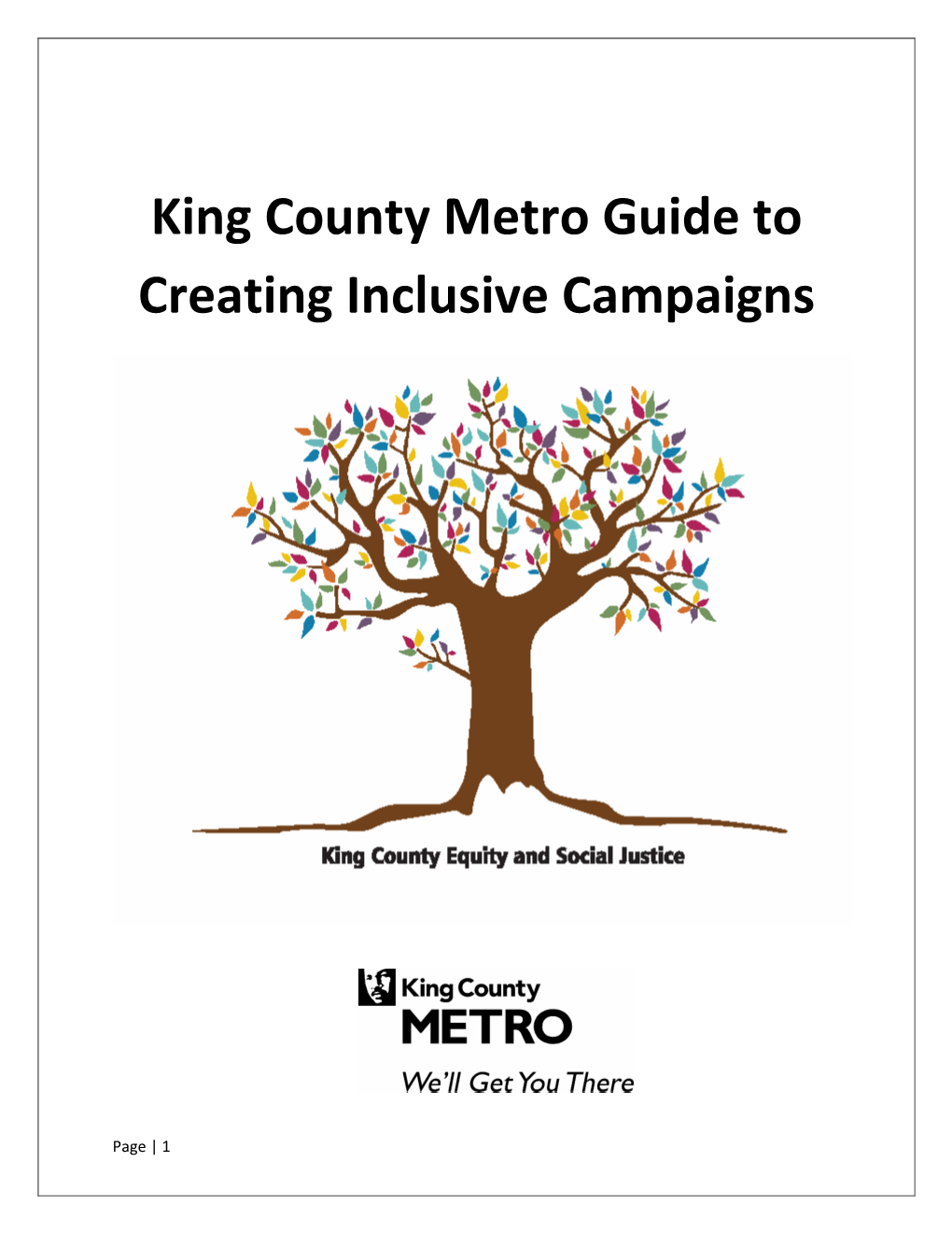 King County Metro Guide to Creating Inclusive Campaigns