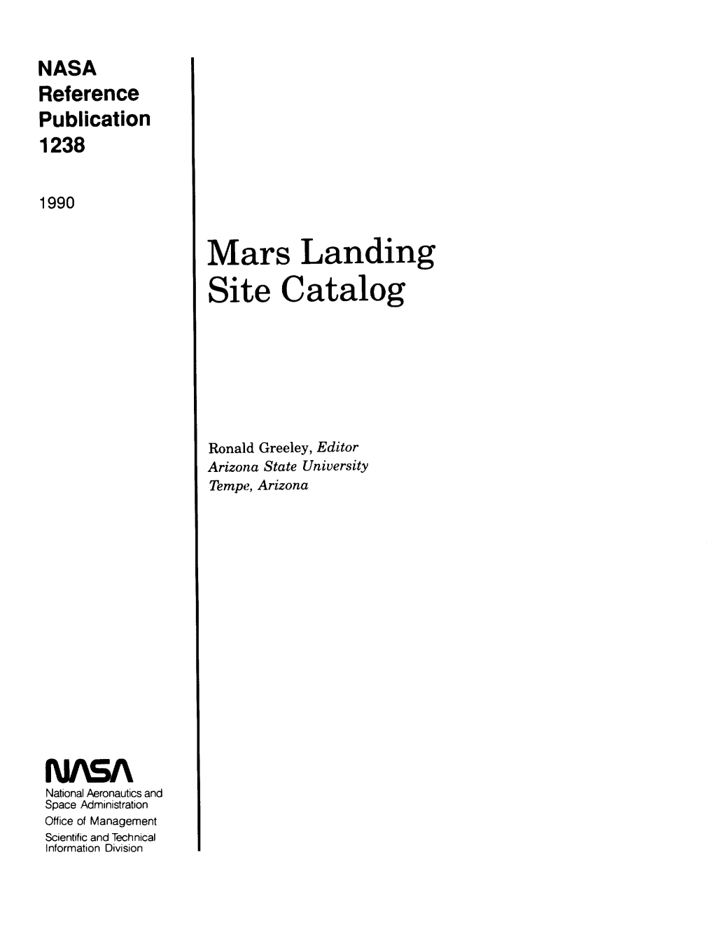 Mars Landing Site Catalog