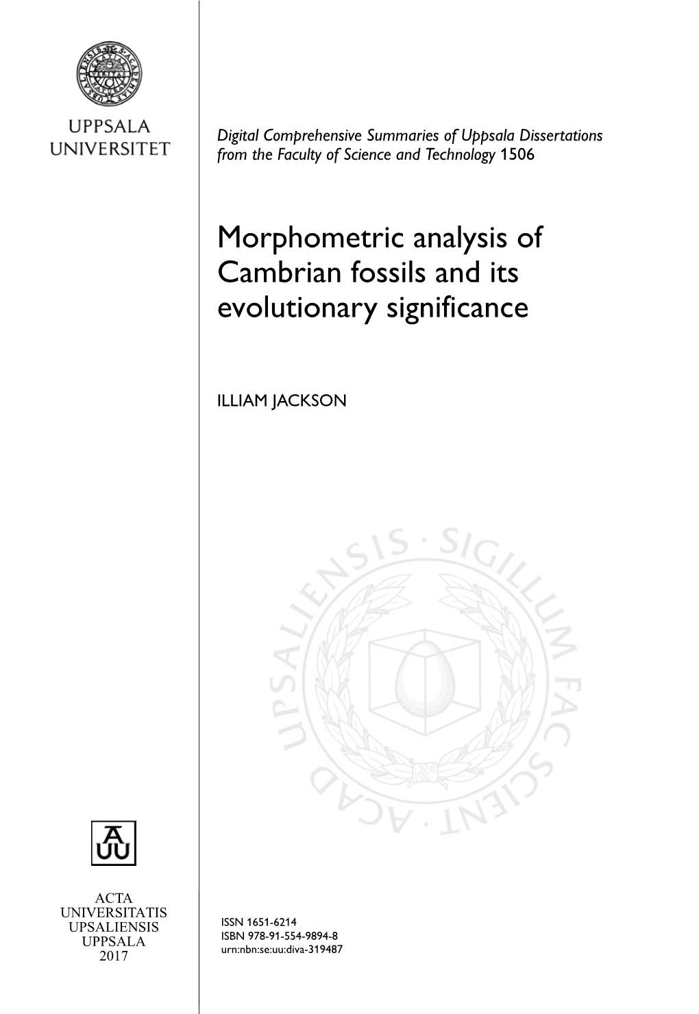 Morphometric Analysis of Cambrian Fossils and Its Evolutionary Significance