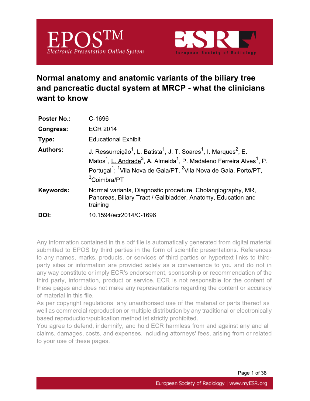 Normal Anatomy and Anatomic Variants of the Biliary Tree and Pancreatic Ductal System at MRCP - What the Clinicians Want to Know