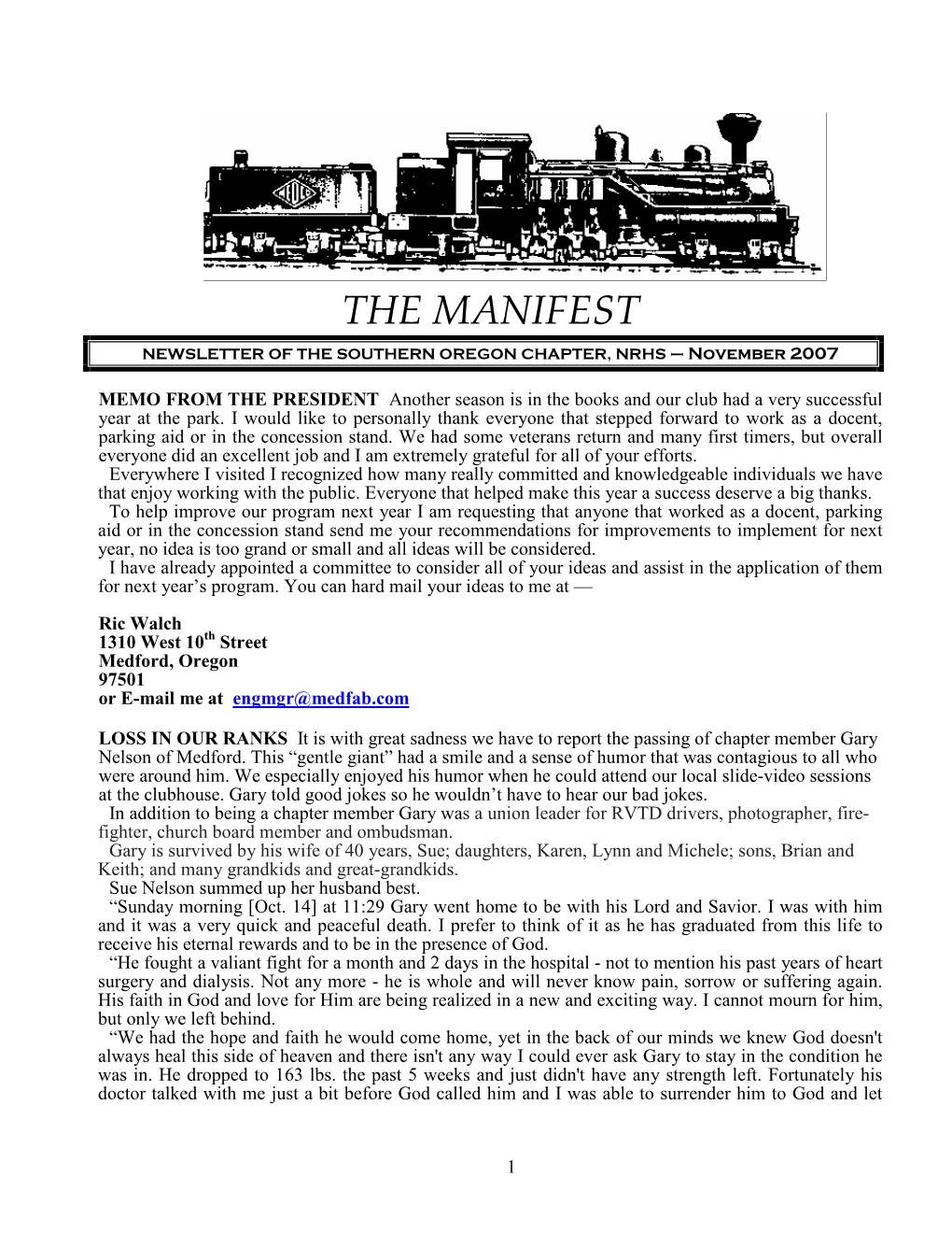 The Manifest