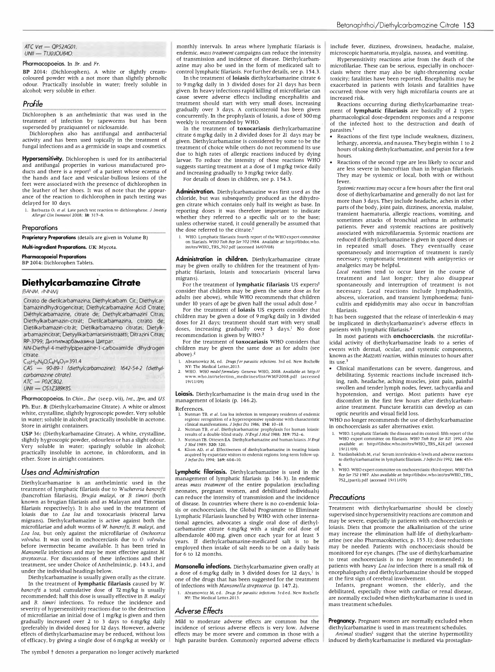 Diethylcarbamazine Citrate 153