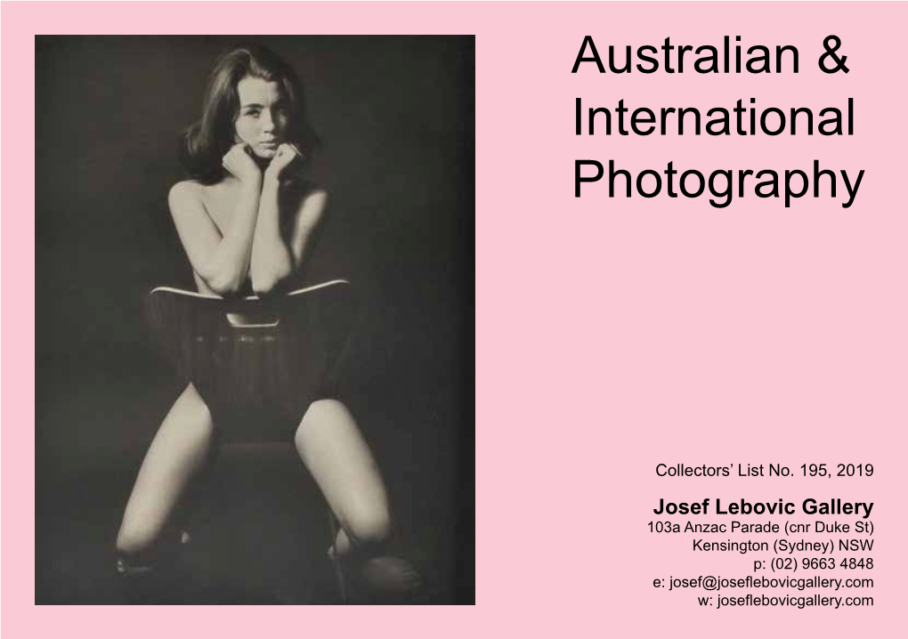 Australian & International Photography