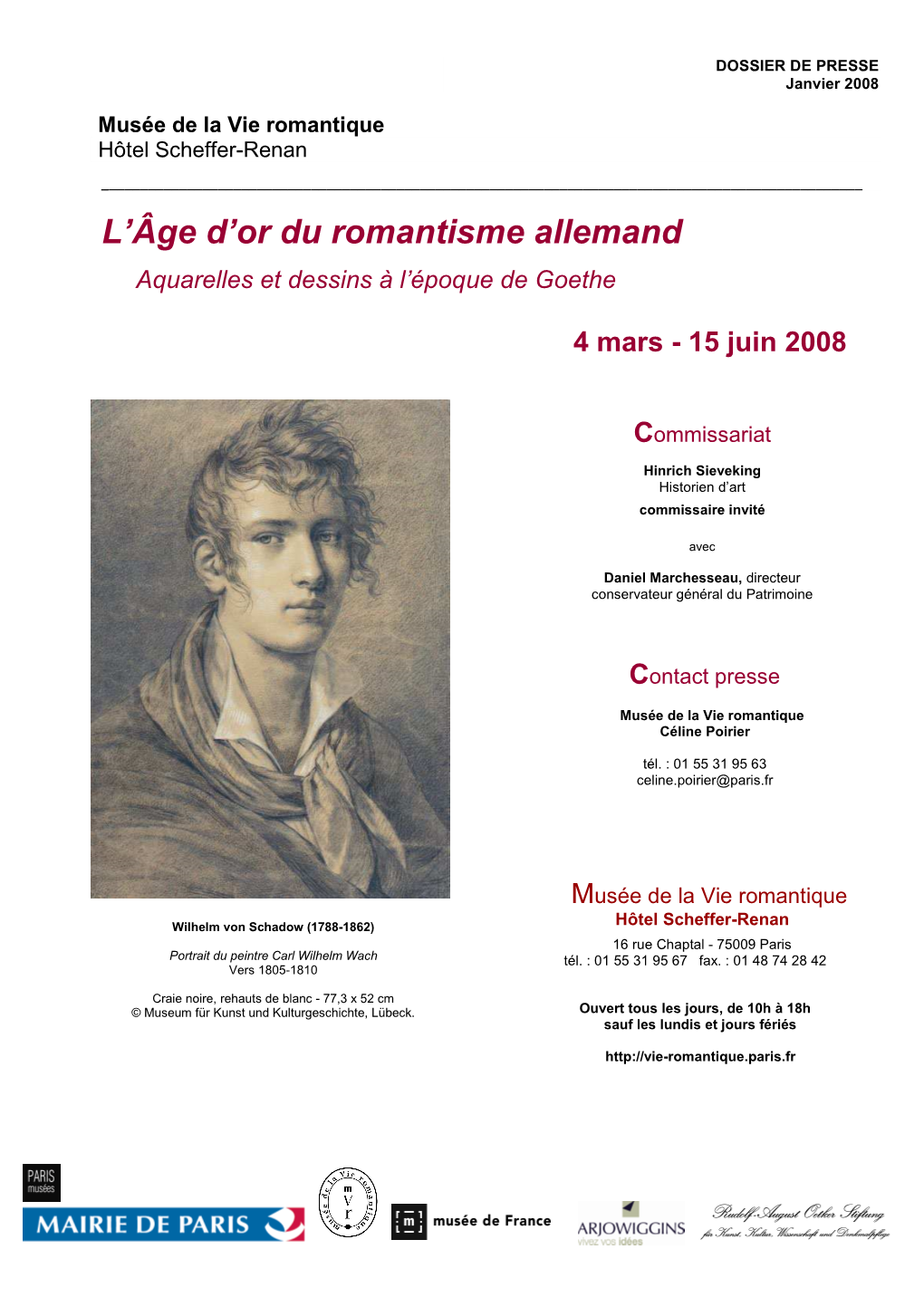 'L'age D'or Du Romantisme Allemand, Aquarelles Et Dessins