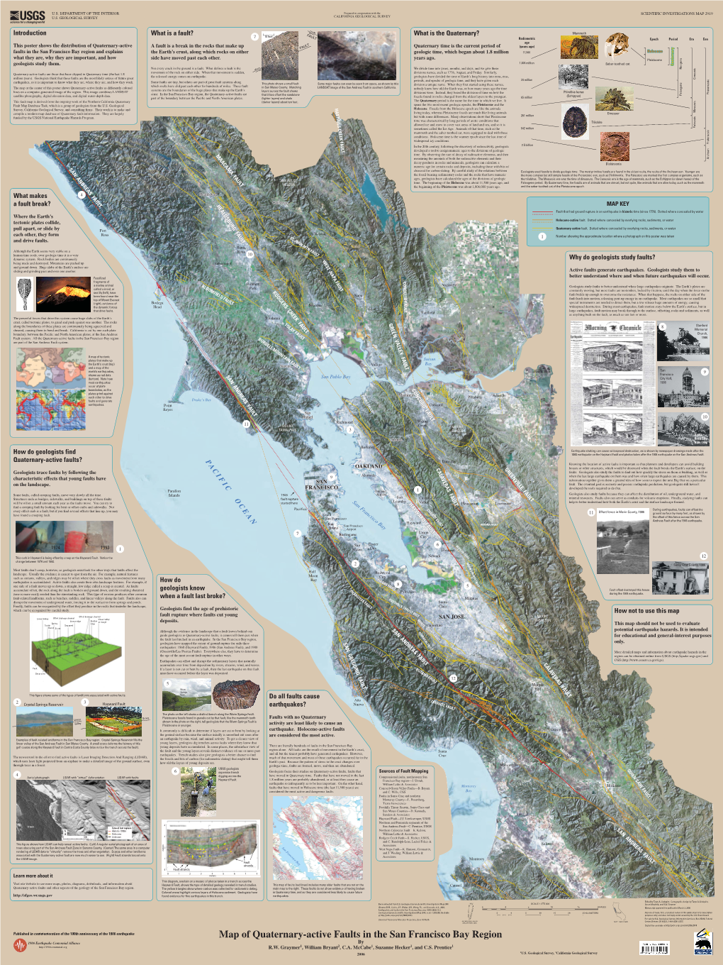 Map of Quaternary-Active Faults in the San Francisco Bay Region 1906 Earthquake Centennial Alliance by R.W