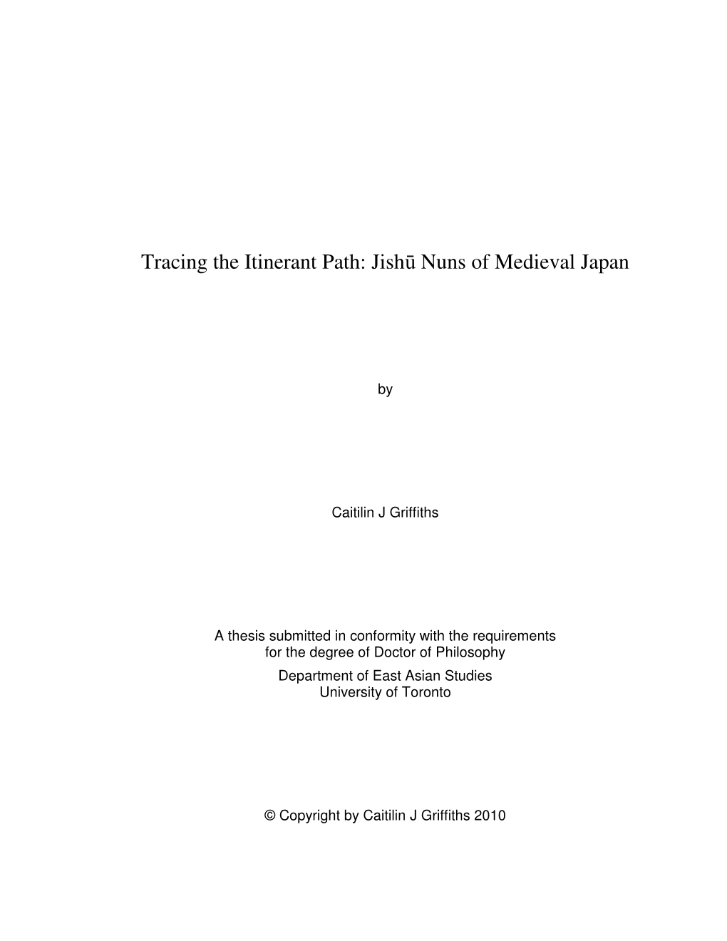 Tracing the Itinerant Path: Jishū Nuns of Medieval Japan