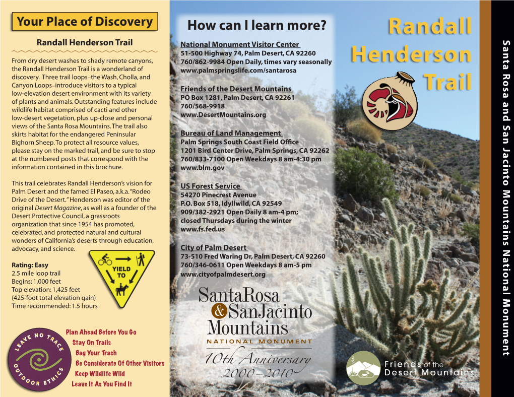 Randall Henderson Trail Brochure