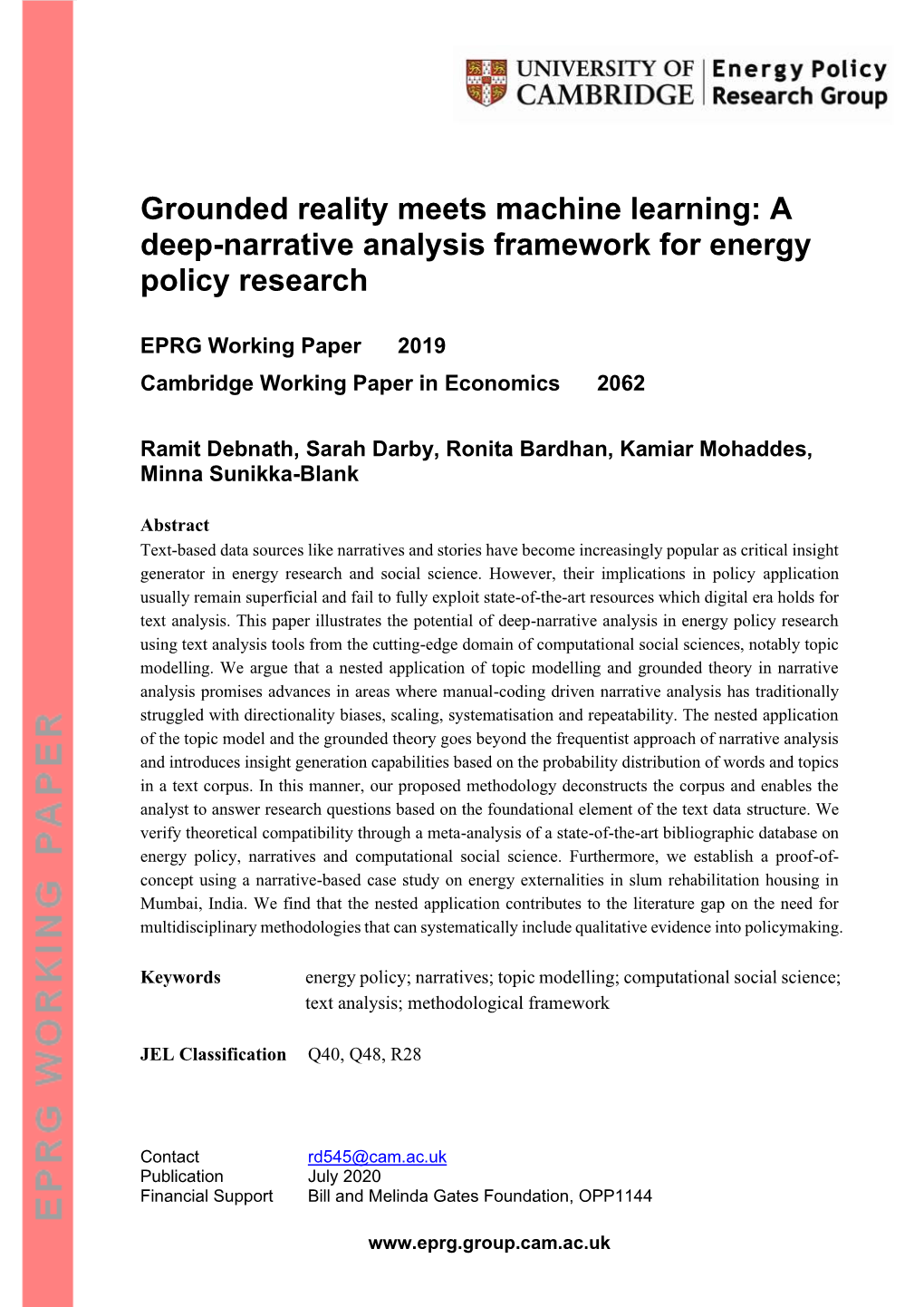 Grounded Reality Meets Machine Learning: a Deep-Narrative Analysis Framework for Energy Policy Research