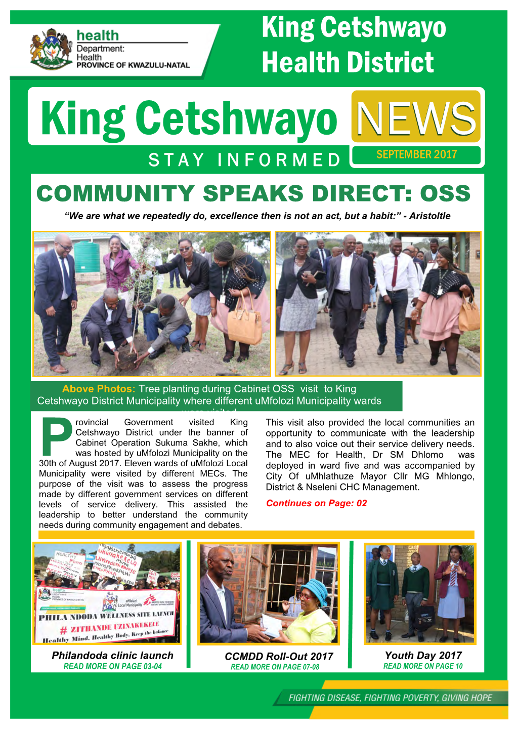 King Cetshwayo Health District :Newsletter: September 2017