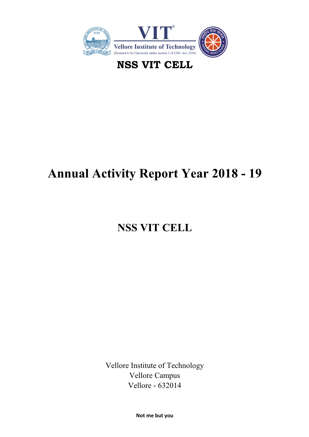 Annual Activity Report Year 2018 - 19