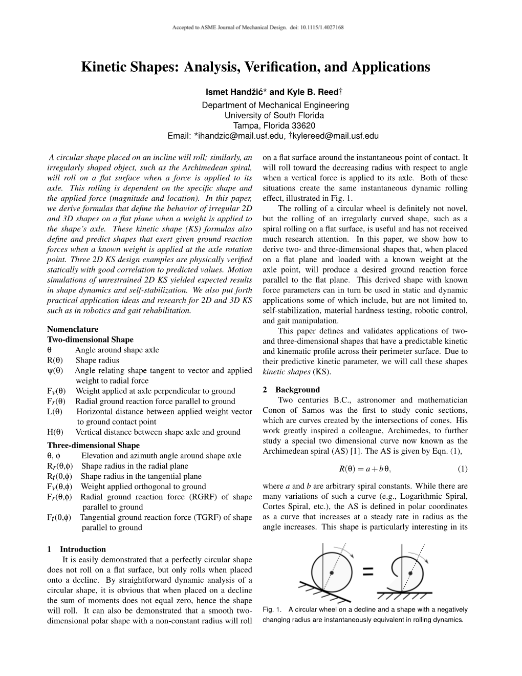 Kinetic Shapes: Analysis, Veriﬁcation, and Applications