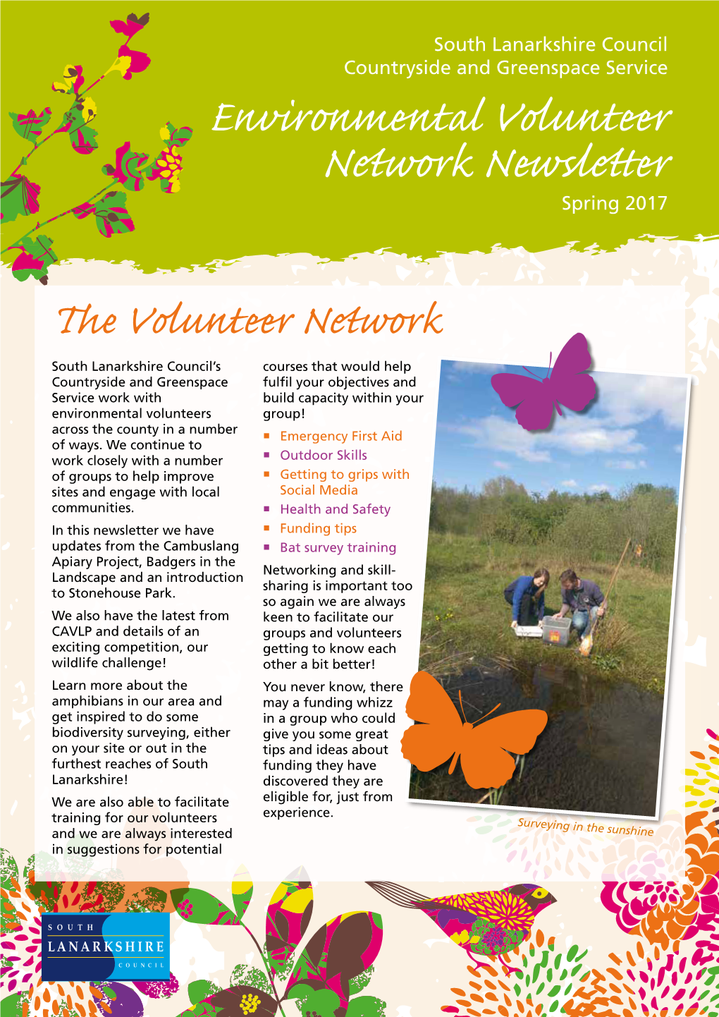 Environmental Volunteer Network Newsletter Spring 2017