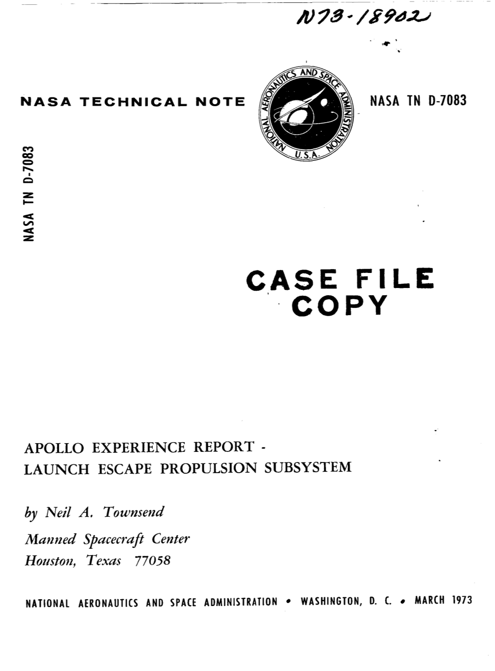 Launch Escape Propulsion Subsystem