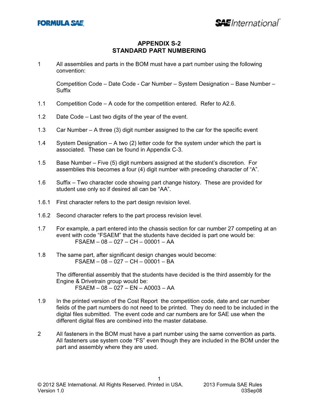 2009 Formula SAE Rules