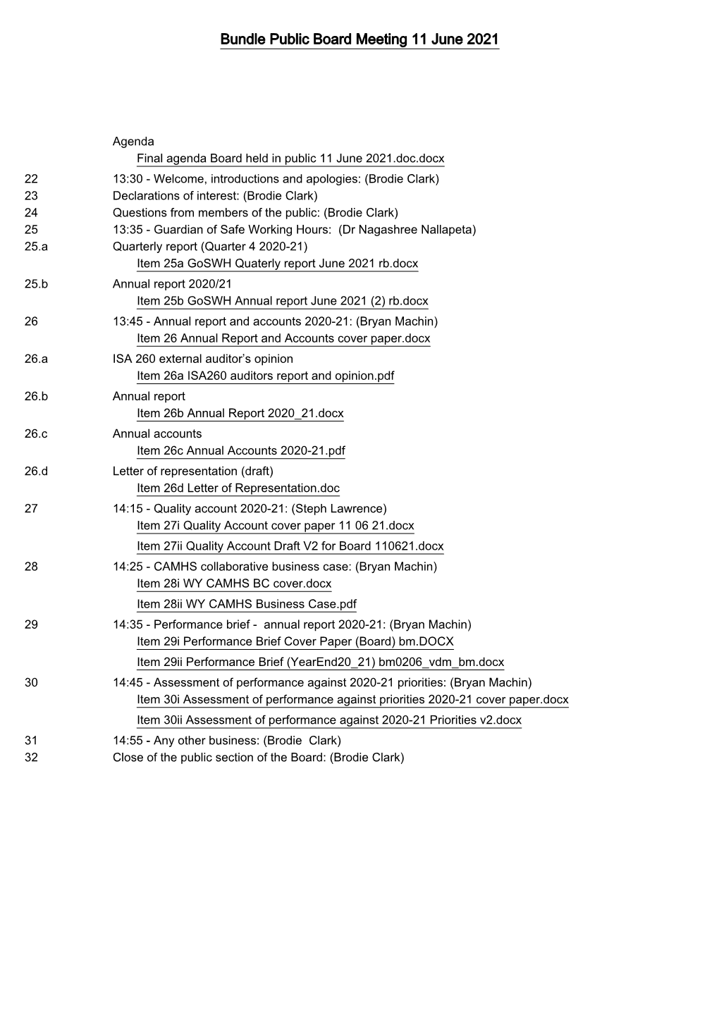 Bundle Public Board Meeting 11 June 2021