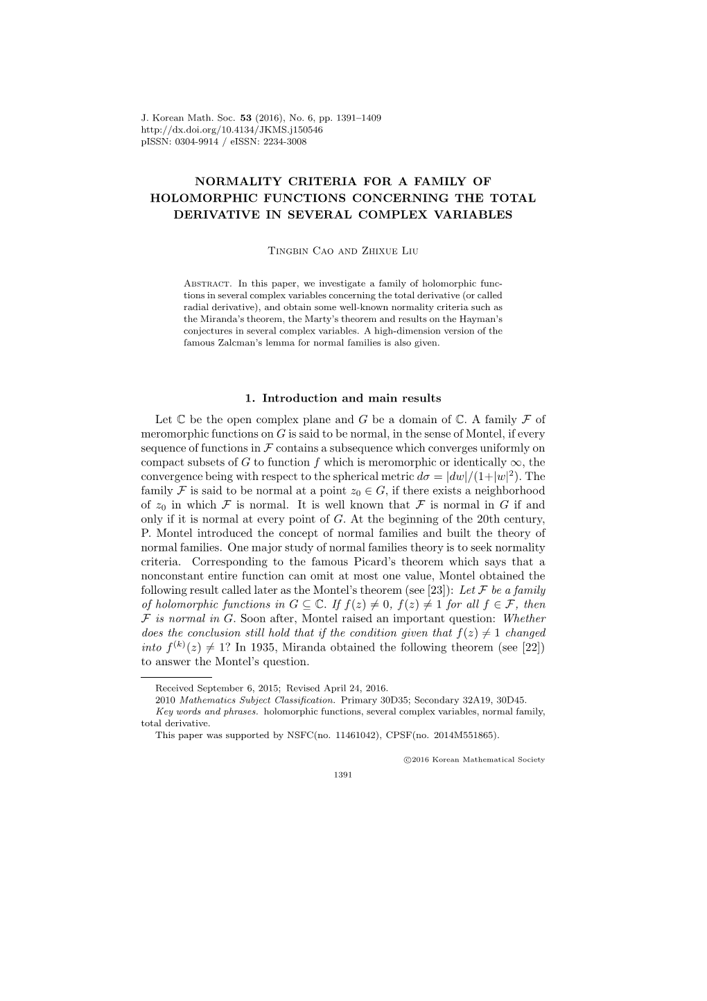 Normality Criteria for a Family of Holomorphic Functions Concerning the Total Derivative in Several Complex Variables