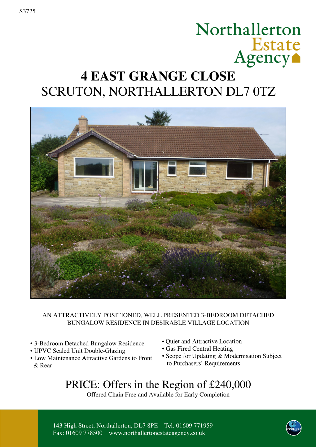 4 East Grange Close Scruton, Northallerton Dl7 0Tz