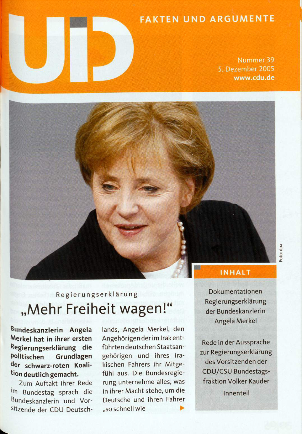 UID 2005 Nr. 39, Union in Deutschland