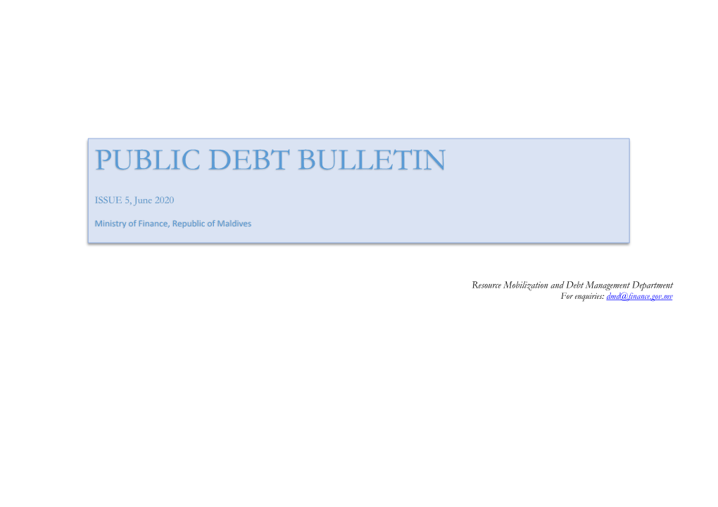 Public Debt Bulletin